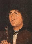 Hans Memling Portrait of a Man with an Arrow oil painting artist